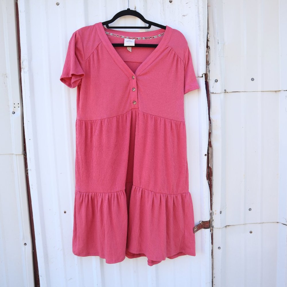 Knox Rose pink babydoll midi dress size small